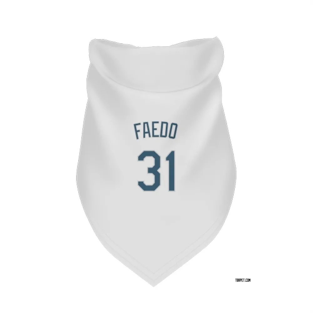 Tampa Bay Rays Alex Faedo White Pet Bandana for Dog & Cat