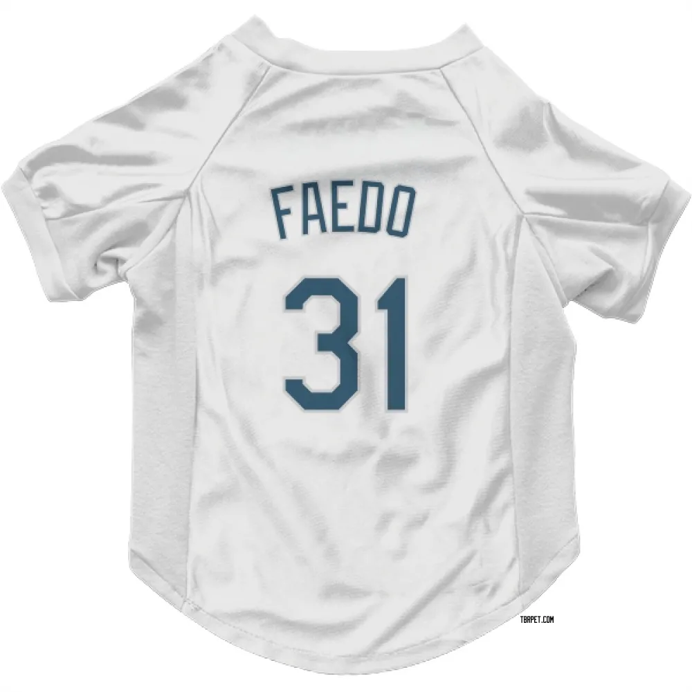 Tampa Bay Rays Alex Faedo White Pet Jersey for Dog & Cat