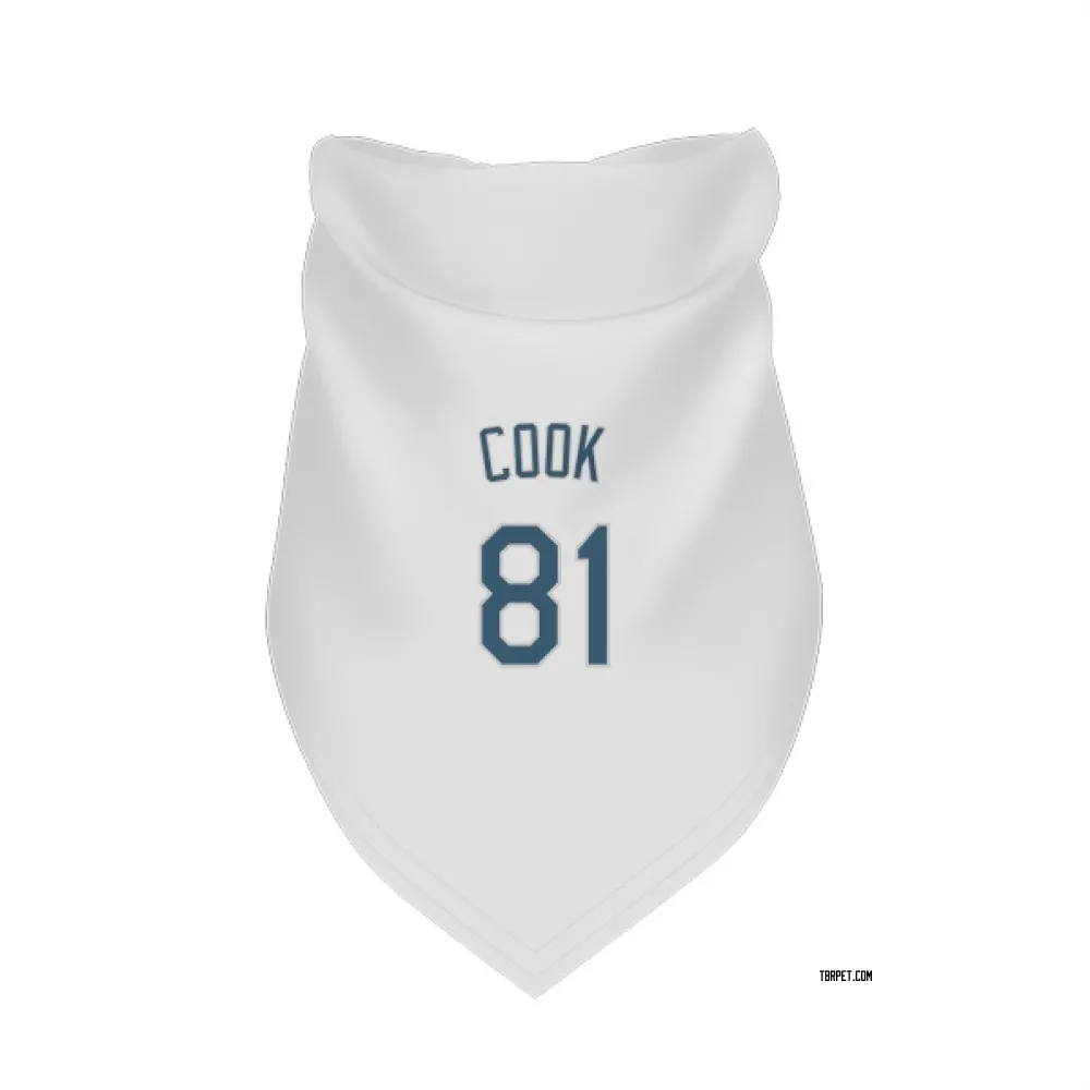 Tampa Bay Rays Alexander Cook White Pet Bandana for Dog & Cat
