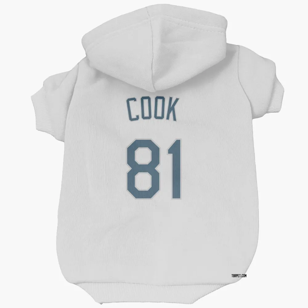 Tampa Bay Rays Alexander Cook White Pet Hoodie for Dog & Cat