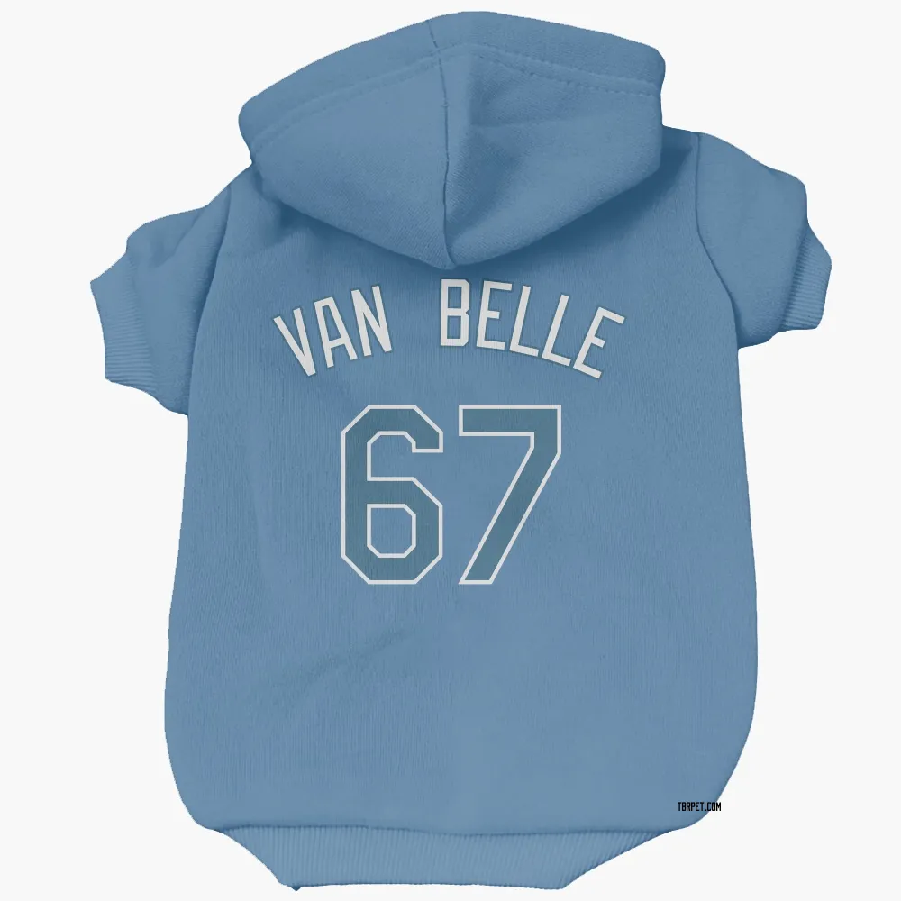 Tampa Bay Rays Brian Van Belle Light Blue Pet Hoodie for Dog & Cat