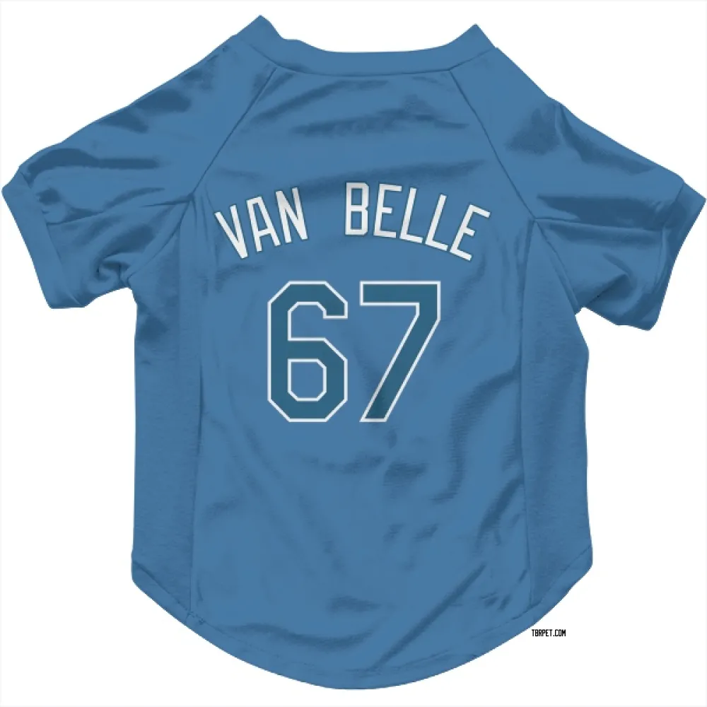Tampa Bay Rays Brian Van Belle Light Blue Pet Jersey for Dog & Cat