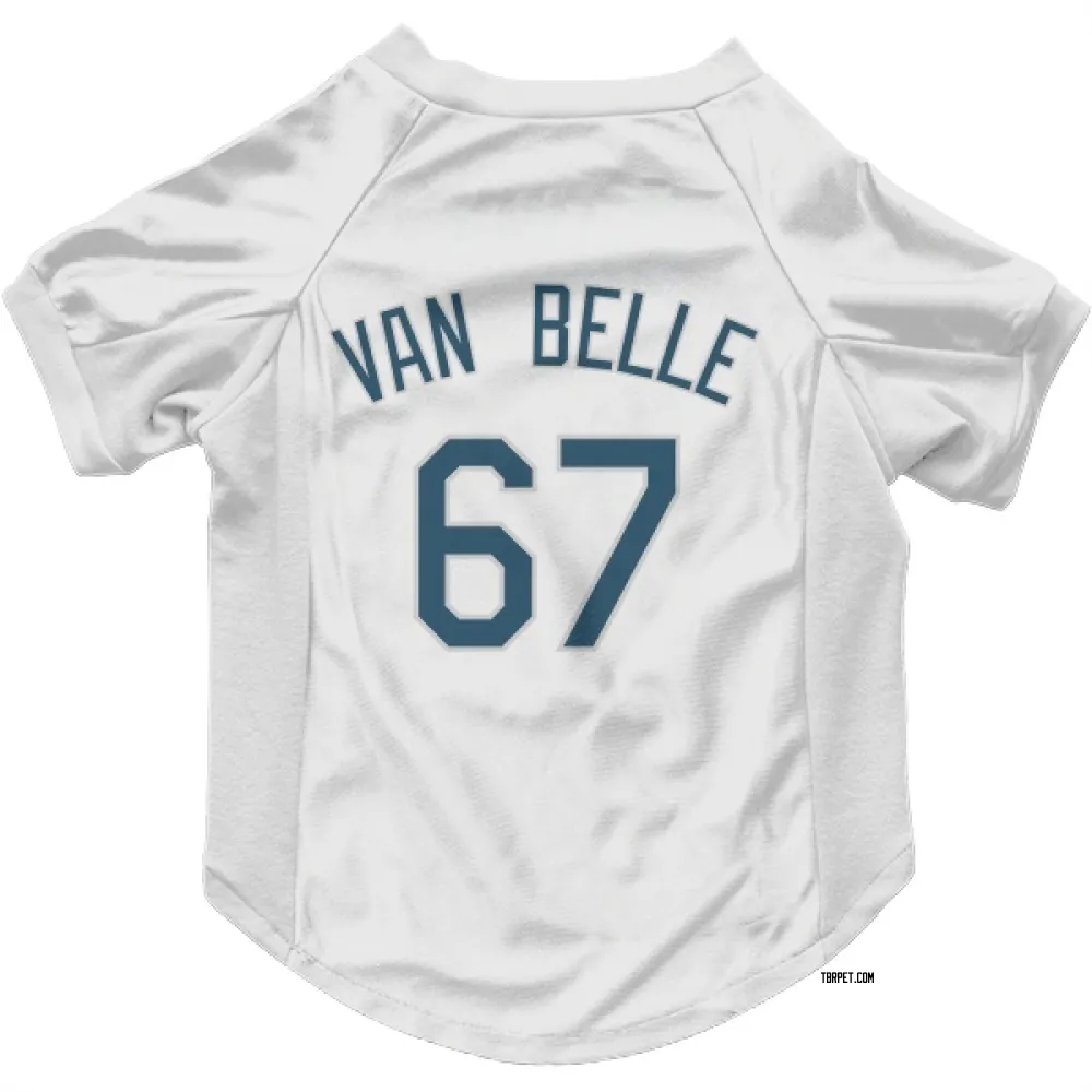 Tampa Bay Rays Brian Van Belle White Pet Jersey for Dog & Cat
