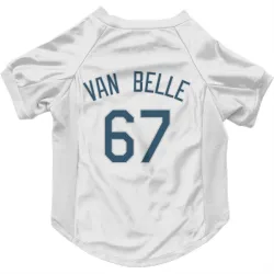 Tampa Bay Rays Brian Van Belle White Pet Jersey for Dog & Cat