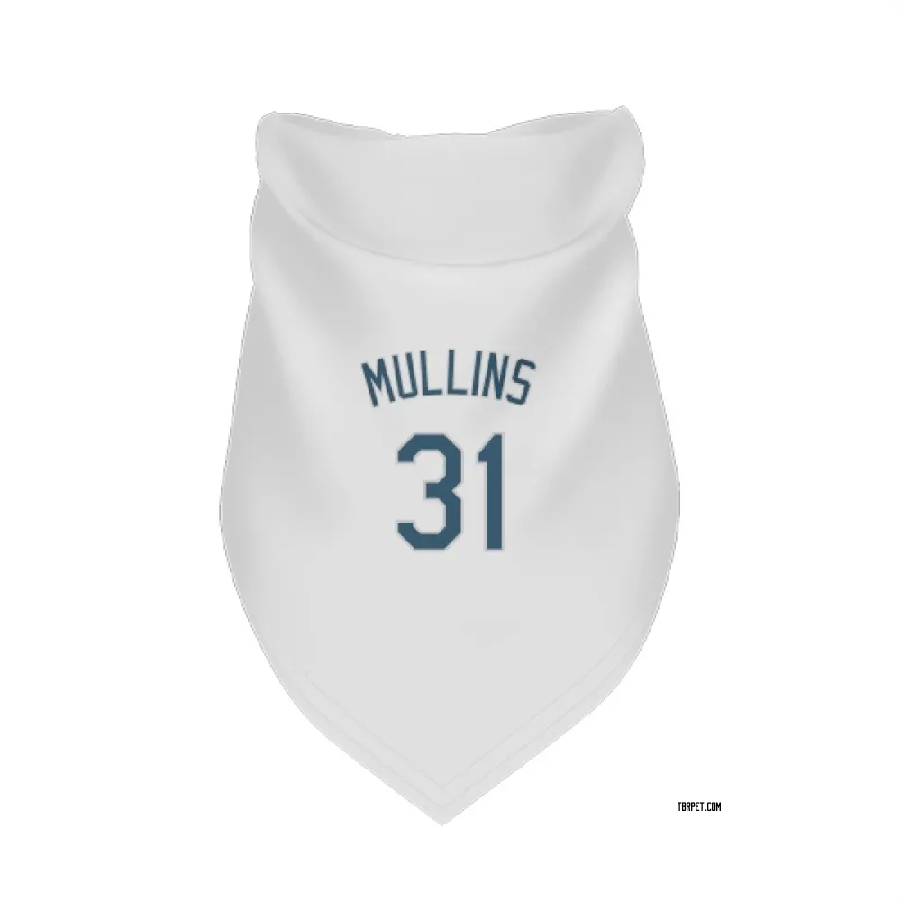Tampa Bay Rays Cedric Mullins White Pet Bandana for Dog & Cat
