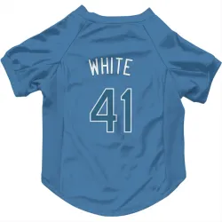 Tampa Bay Rays Colby White Light Blue Pet Jersey for Dog & Cat