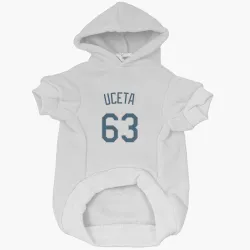 Tampa Bay Rays Edwin Uceta White Pet Hoodie for Dog & Cat