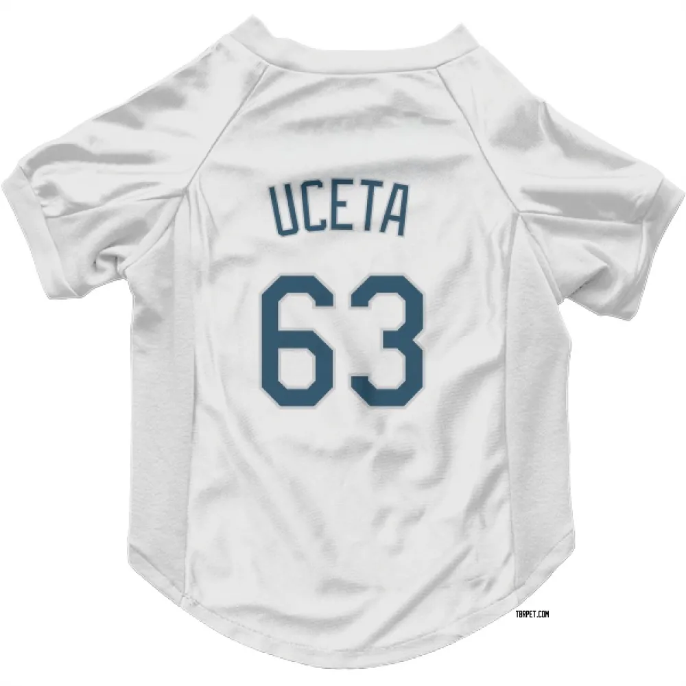 Tampa Bay Rays Edwin Uceta White Pet Jersey for Dog & Cat