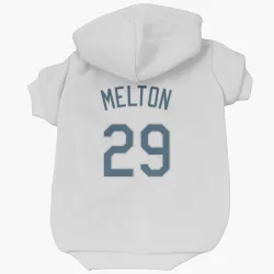 Tampa Bay Rays Jacob Melton White Pet Hoodie for Dog & Cat