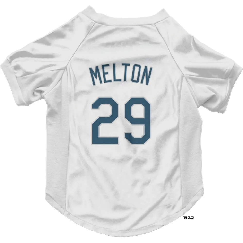 Tampa Bay Rays Jacob Melton White Pet Jersey for Dog & Cat