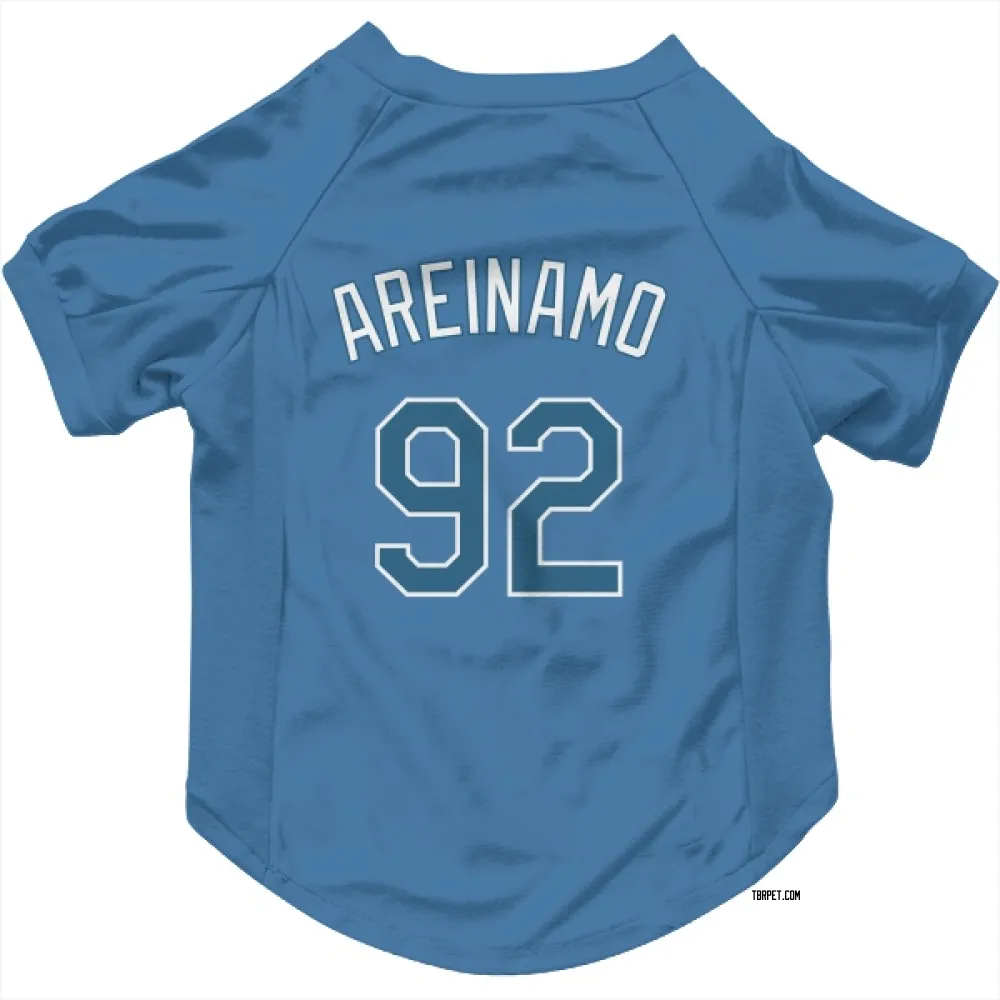 Tampa Bay Rays Jadher Areinamo Light Blue Pet Jersey for Dog & Cat