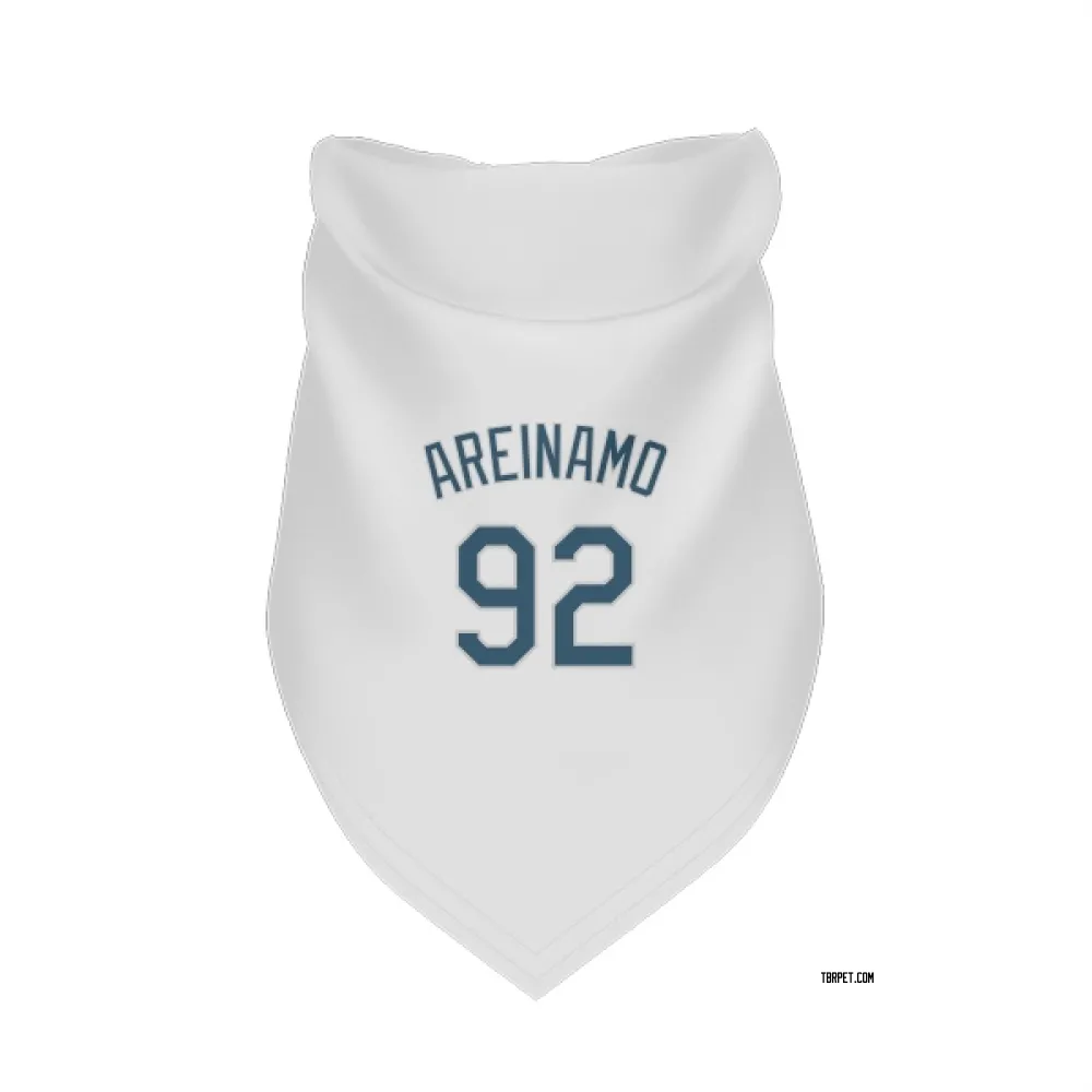 Tampa Bay Rays Jadher Areinamo White Pet Bandana for Dog & Cat