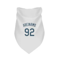 Tampa Bay Rays Jadher Areinamo White Pet Bandana for Dog & Cat