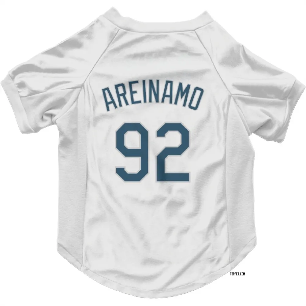 Tampa Bay Rays Jadher Areinamo White Pet Jersey for Dog & Cat