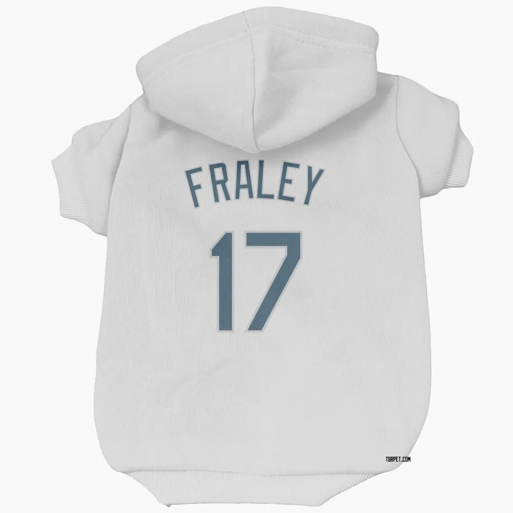 Tampa Bay Rays Jake Fraley White Pet Hoodie for Dog & Cat