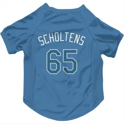 Tampa Bay Rays Jesse Scholtens Light Blue Pet Jersey for Dog & Cat
