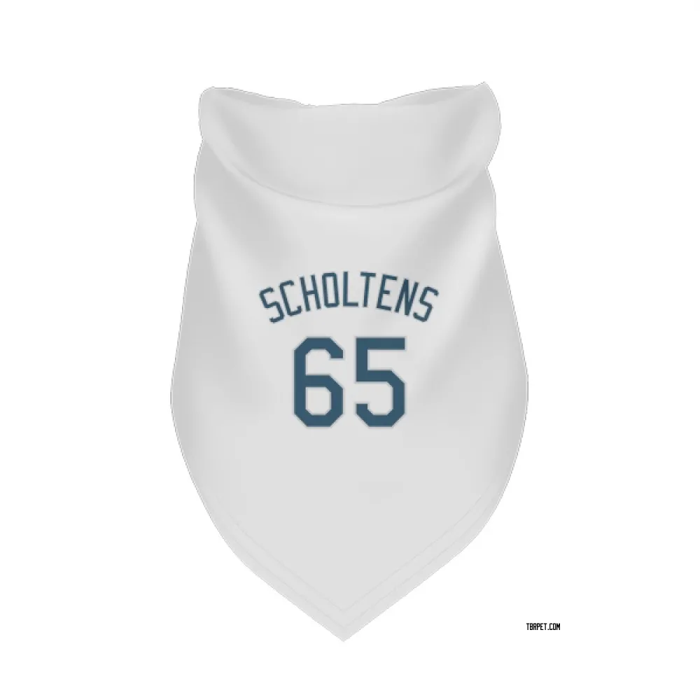 Tampa Bay Rays Jesse Scholtens White Pet Bandana for Dog & Cat