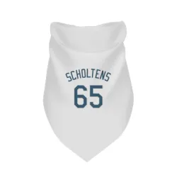 Tampa Bay Rays Jesse Scholtens White Pet Bandana for Dog & Cat