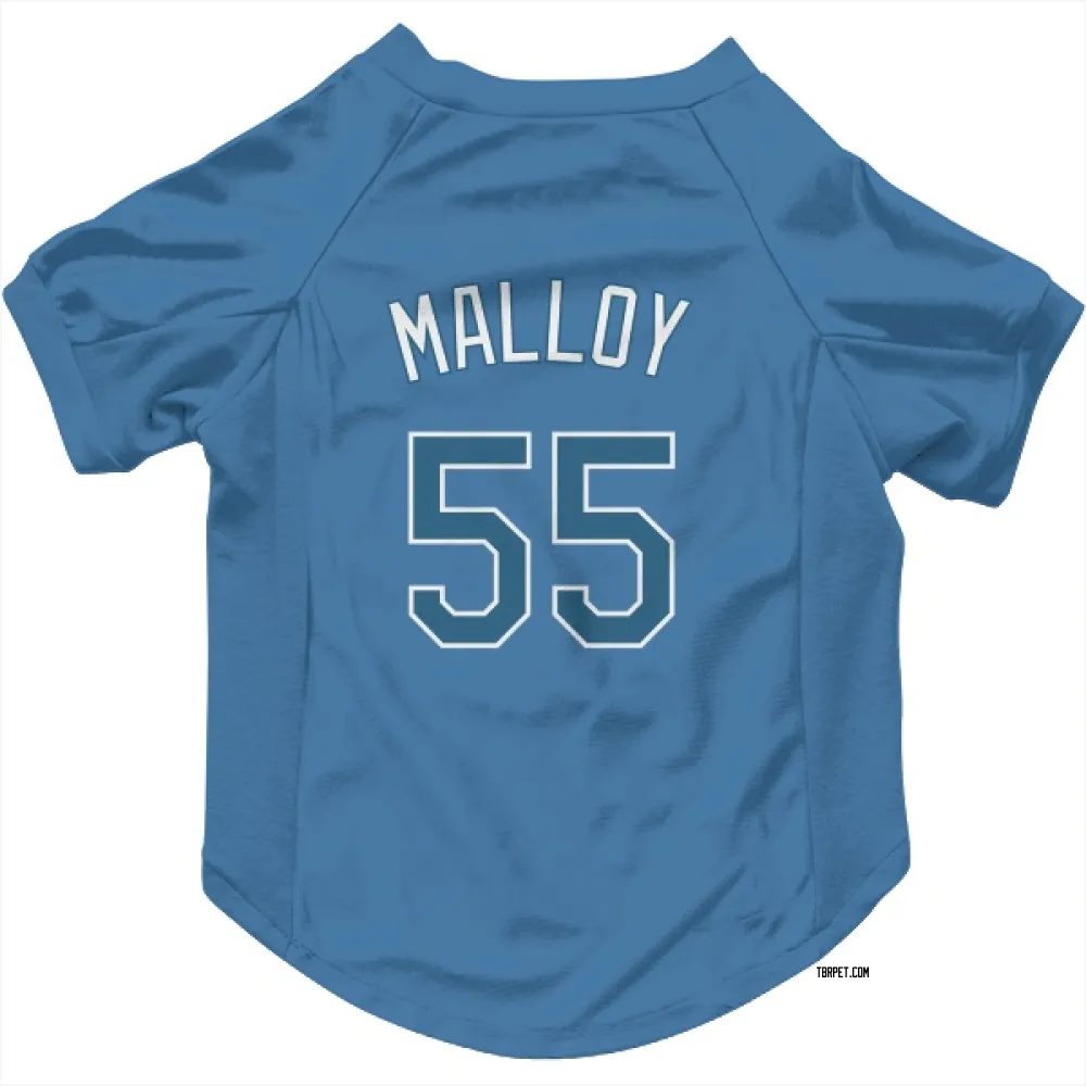 Tampa Bay Rays Justyn-Henry Malloy Light Blue Pet Jersey for Dog & Cat
