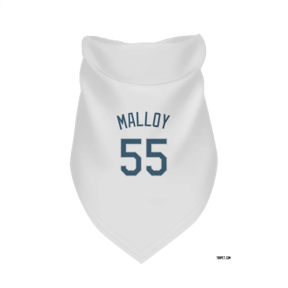 Tampa Bay Rays Justyn-Henry Malloy White Pet Bandana for Dog & Cat