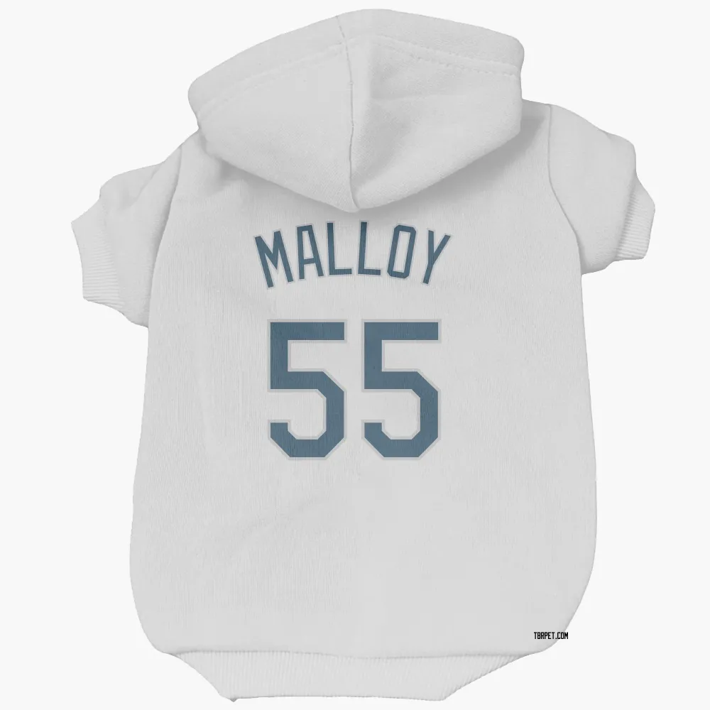 Tampa Bay Rays Justyn-Henry Malloy White Pet Hoodie for Dog & Cat