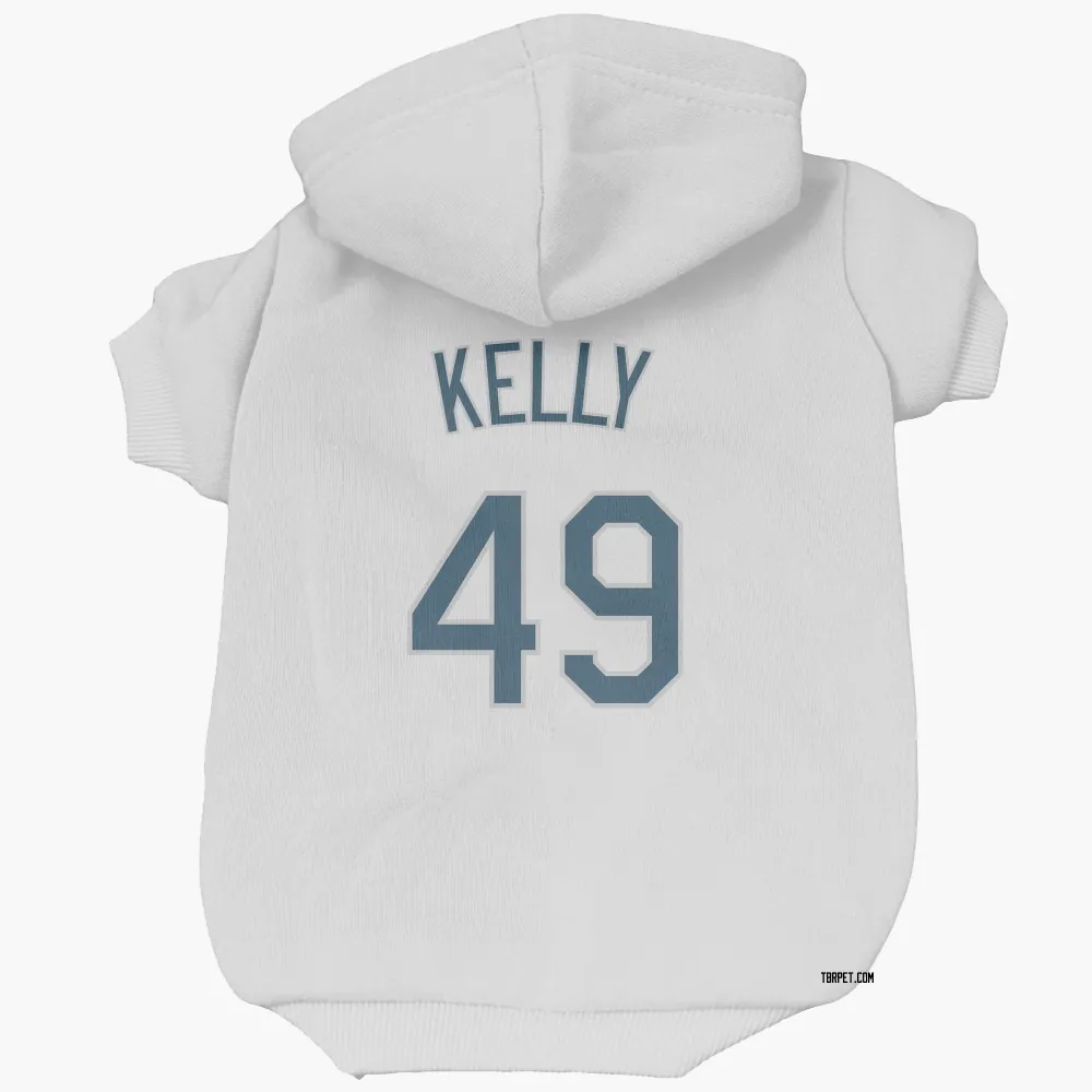 Tampa Bay Rays Kevin Kelly White Pet Hoodie for Dog & Cat