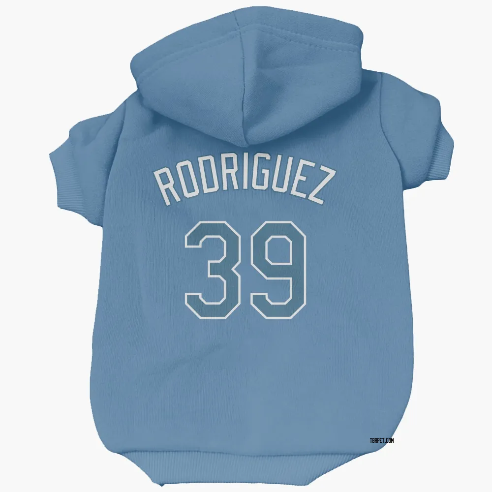 Tampa Bay Rays Manuel Rodriguez Light Blue Pet Hoodie for Dog & Cat