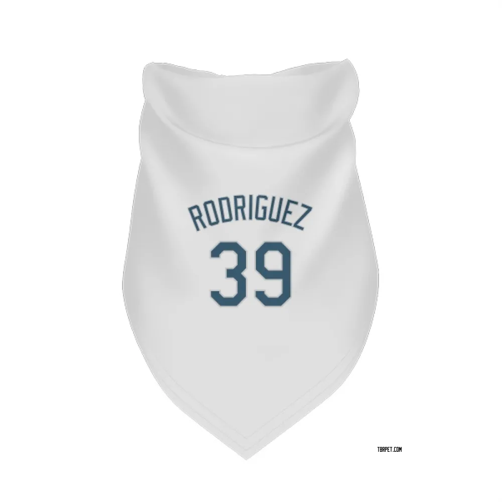 Tampa Bay Rays Manuel Rodriguez White Pet Bandana for Dog & Cat