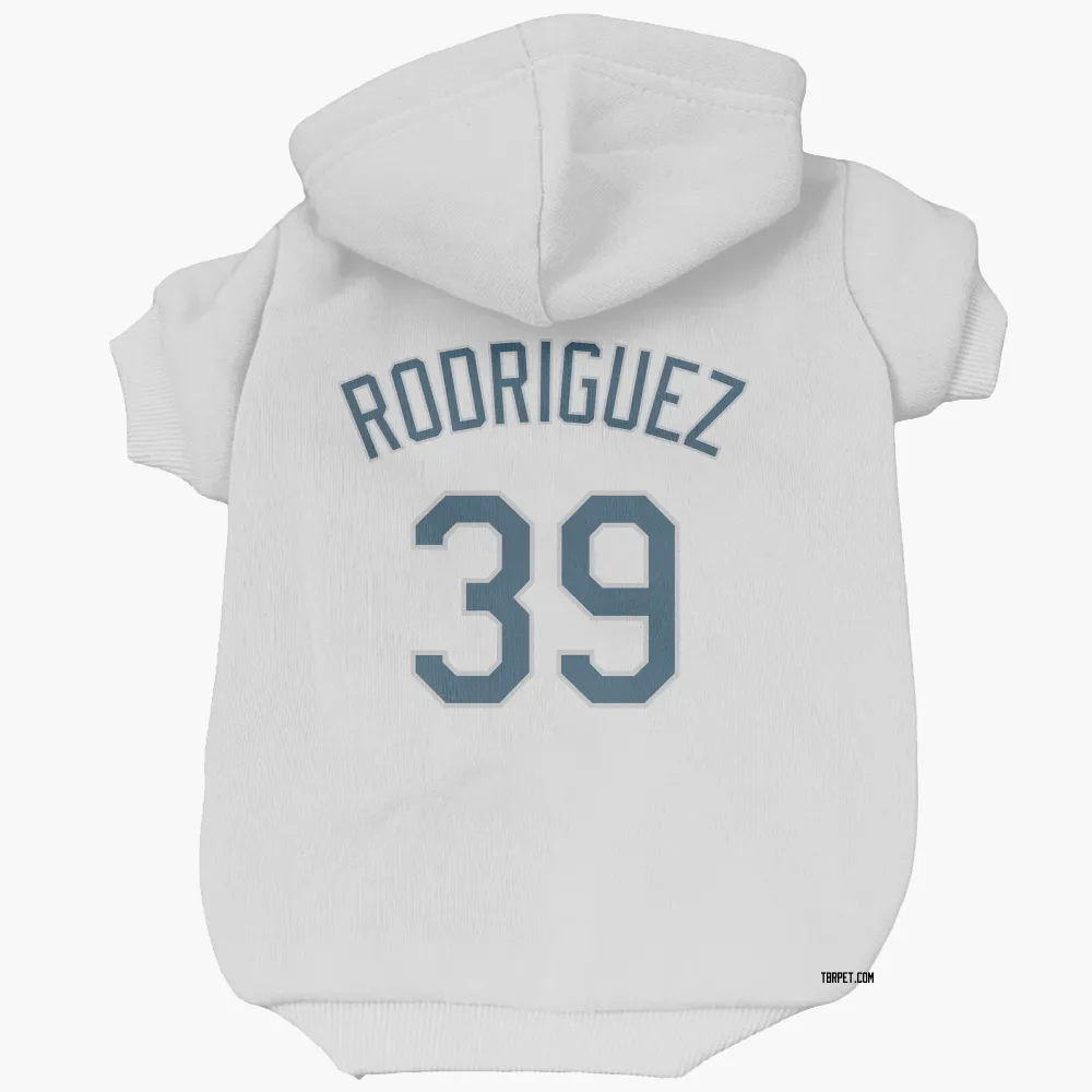 Tampa Bay Rays Manuel Rodriguez White Pet Hoodie for Dog & Cat