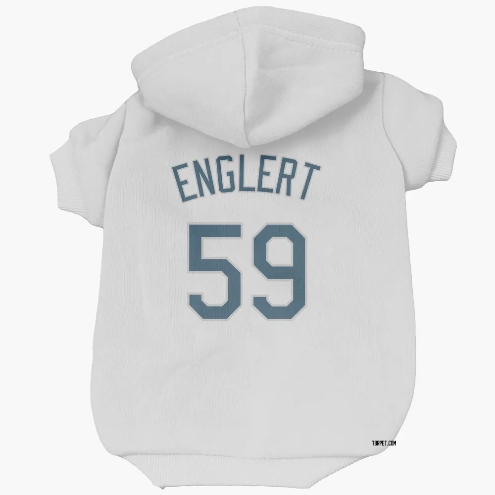 Tampa Bay Rays Mason Englert White Pet Hoodie for Dog & Cat