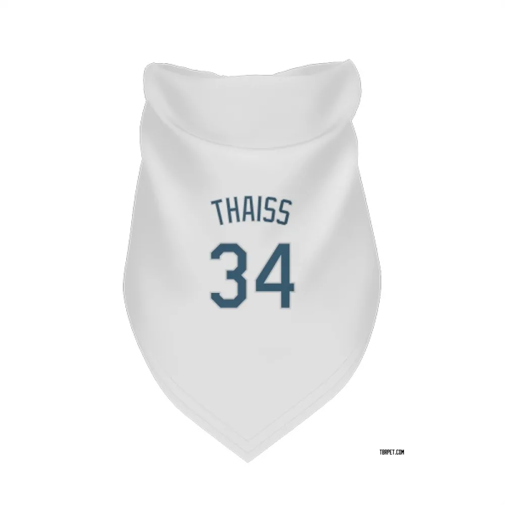 Tampa Bay Rays Matt Thaiss White Pet Bandana for Dog & Cat