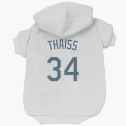 Tampa Bay Rays Matt Thaiss White Pet Hoodie for Dog & Cat