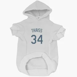 Tampa Bay Rays Matt Thaiss White Pet Hoodie for Dog & Cat