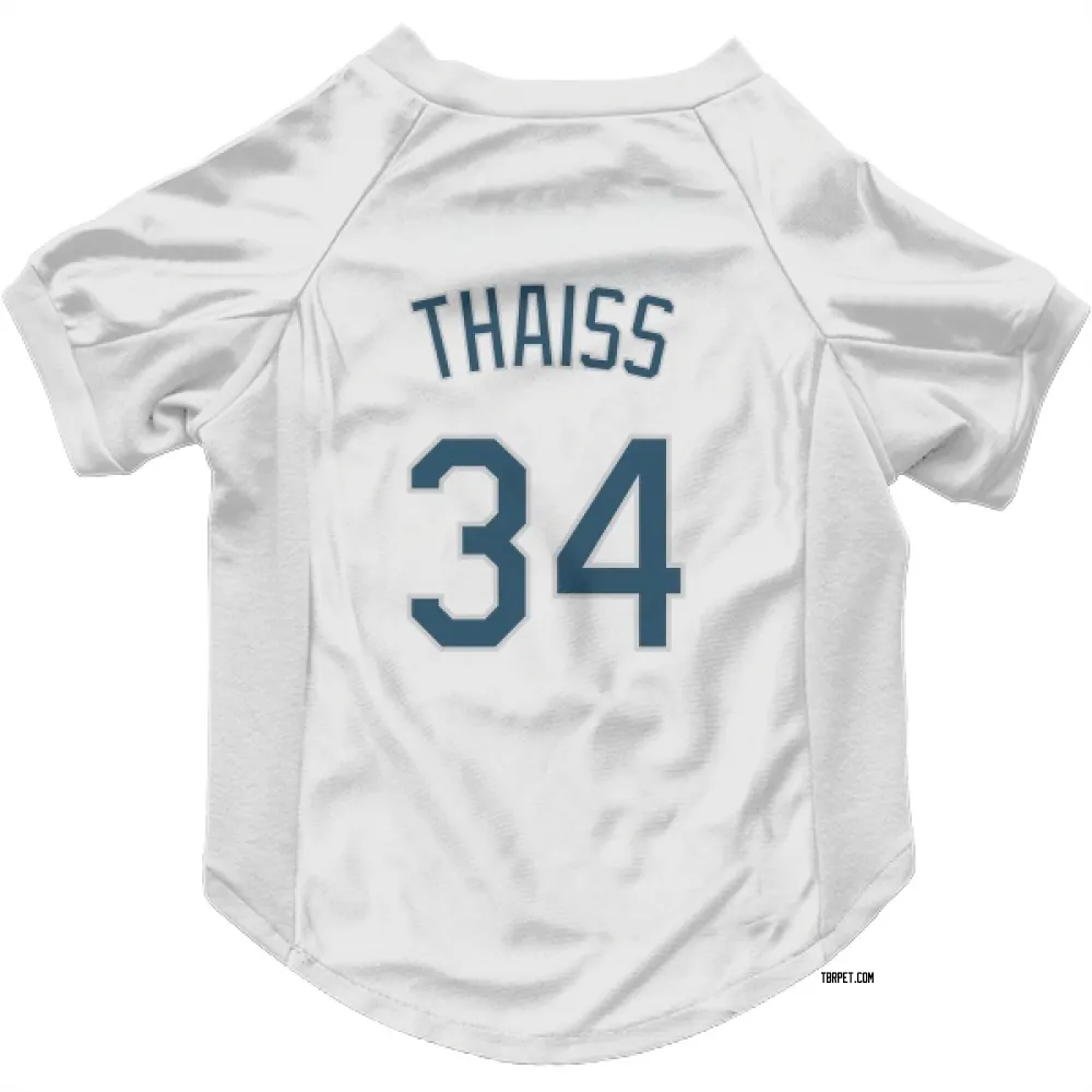 Tampa Bay Rays Matt Thaiss White Pet Jersey for Dog & Cat