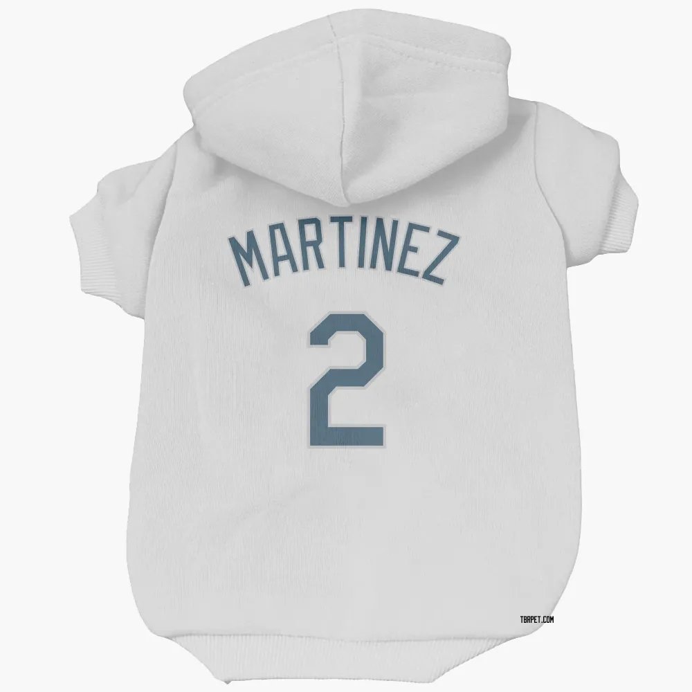 Tampa Bay Rays Michael Martinez White Pet Hoodie for Dog & Cat
