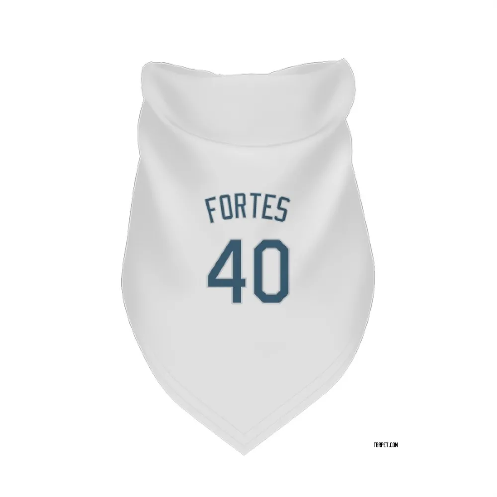 Tampa Bay Rays Nick Fortes White Pet Bandana for Dog & Cat