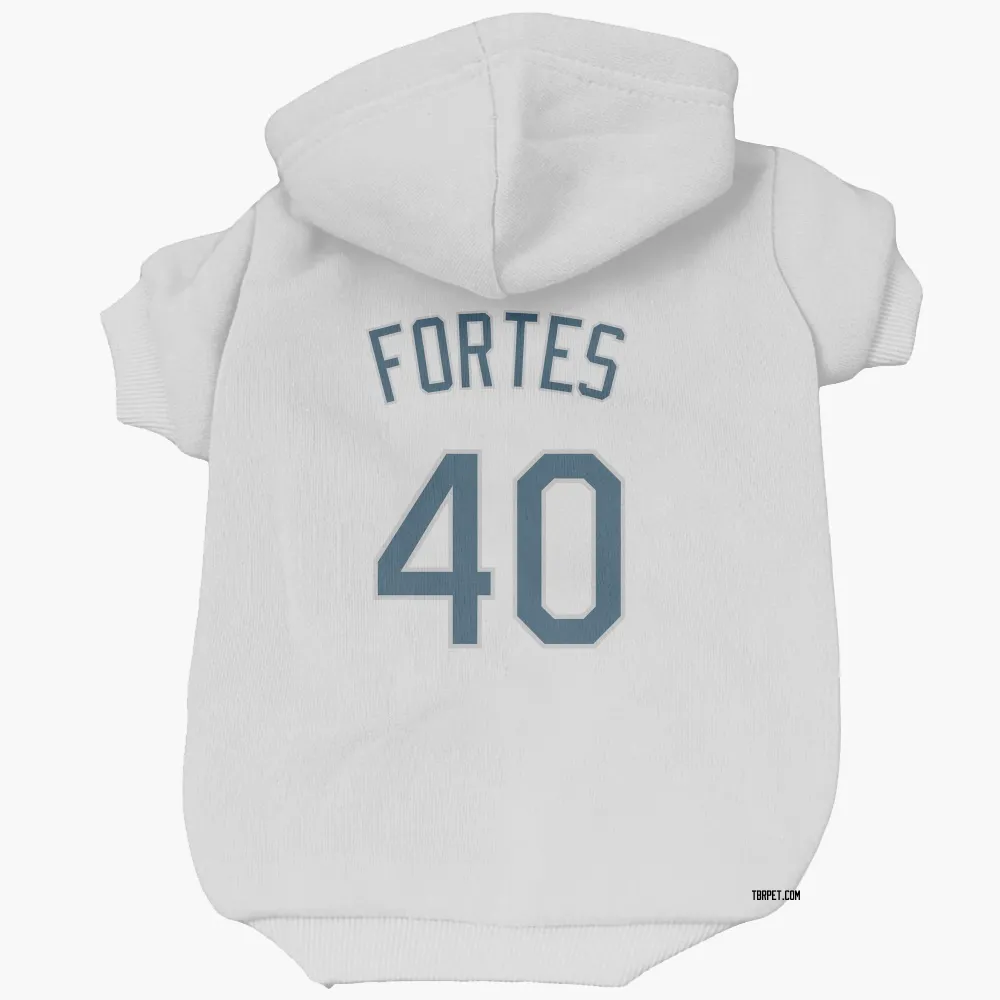 Tampa Bay Rays Nick Fortes White Pet Hoodie for Dog & Cat