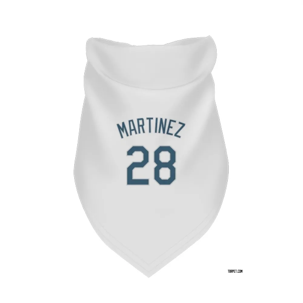 Tampa Bay Rays Nick Martinez White Pet Bandana for Dog & Cat