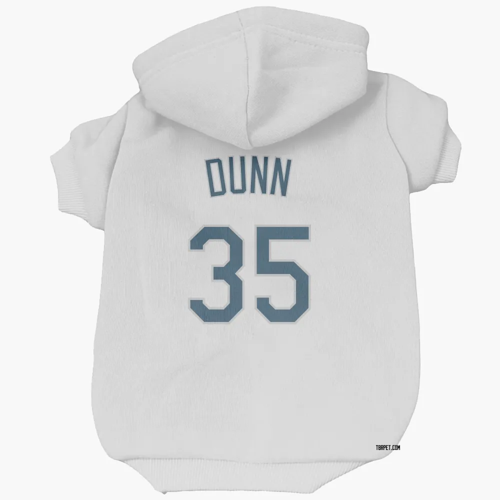 Tampa Bay Rays Oliver Dunn White Pet Hoodie for Dog & Cat
