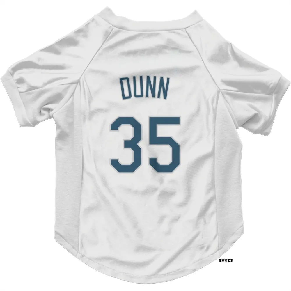Tampa Bay Rays Oliver Dunn White Pet Jersey for Dog & Cat