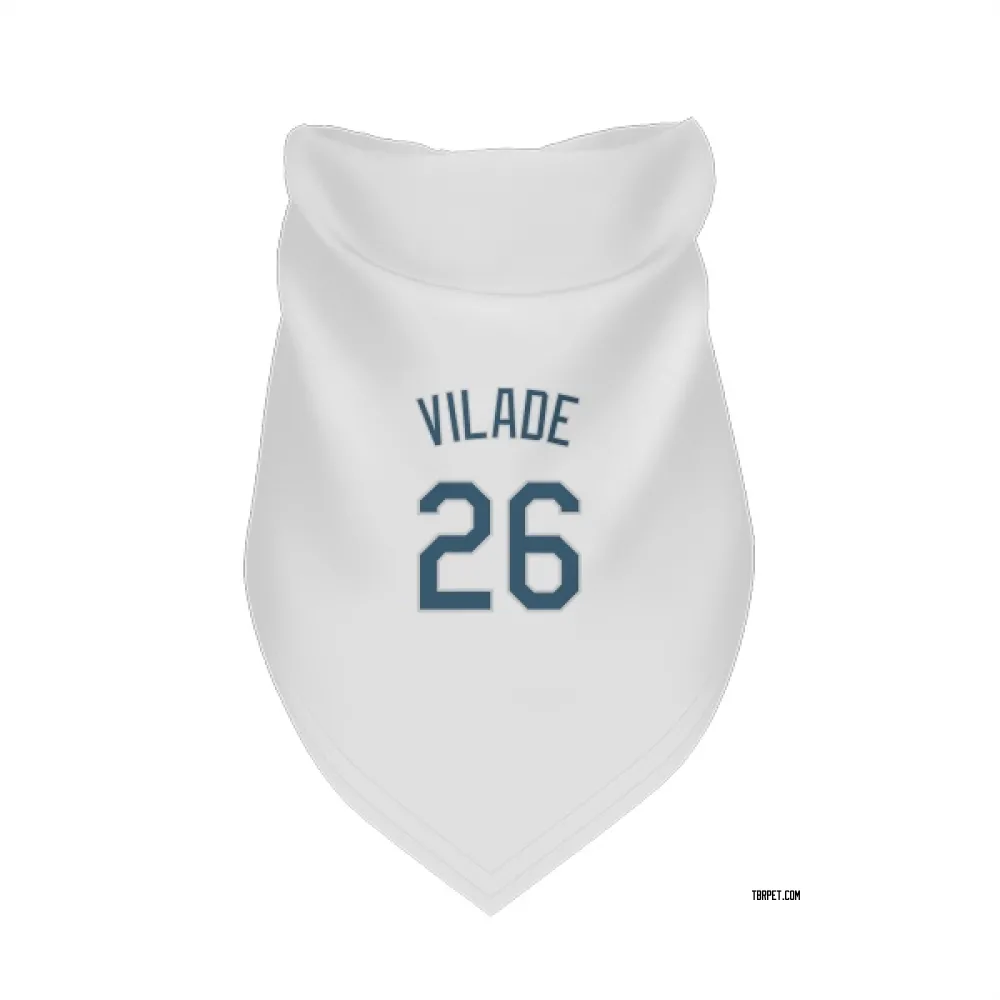 Tampa Bay Rays Ryan Vilade White Pet Bandana for Dog & Cat