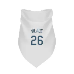 Tampa Bay Rays Ryan Vilade White Pet Bandana for Dog & Cat