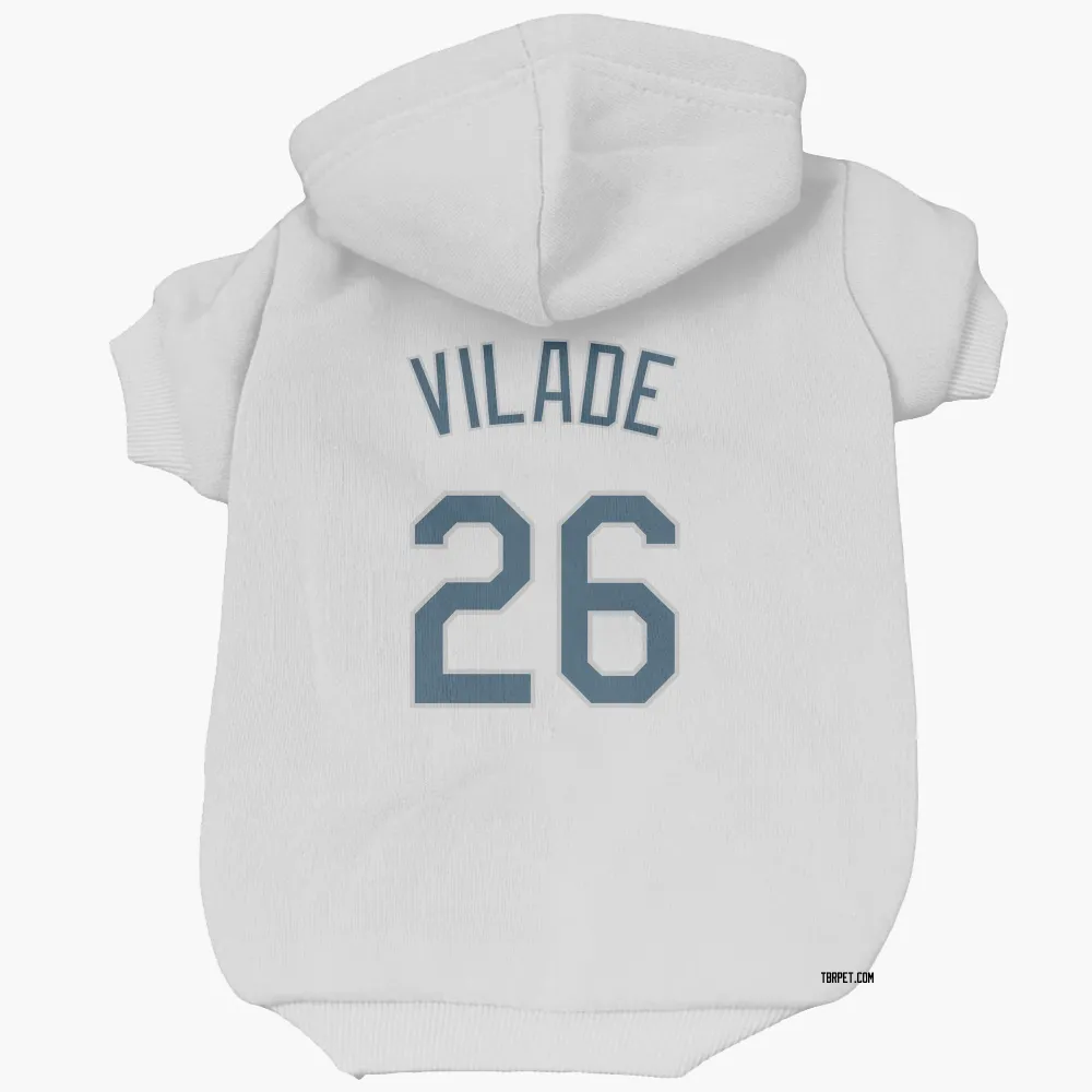 Tampa Bay Rays Ryan Vilade White Pet Hoodie for Dog & Cat