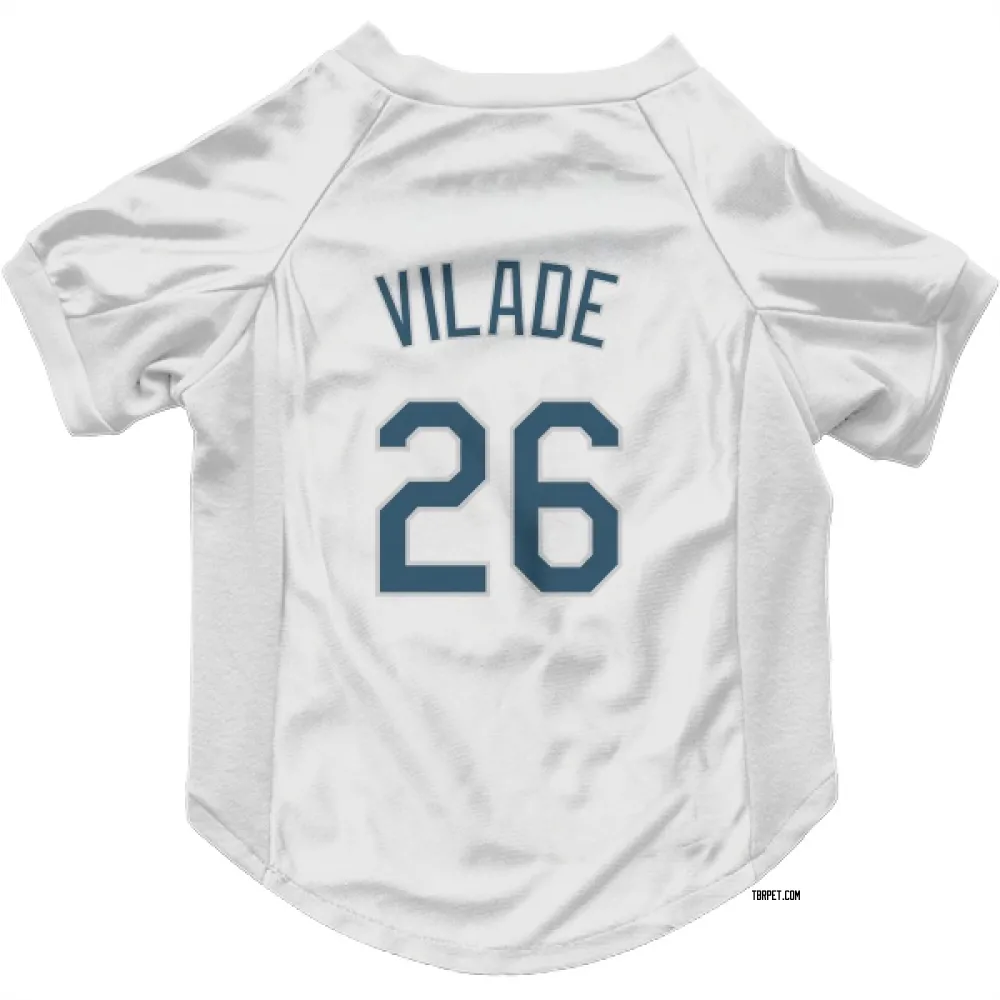 Tampa Bay Rays Ryan Vilade White Pet Jersey for Dog & Cat