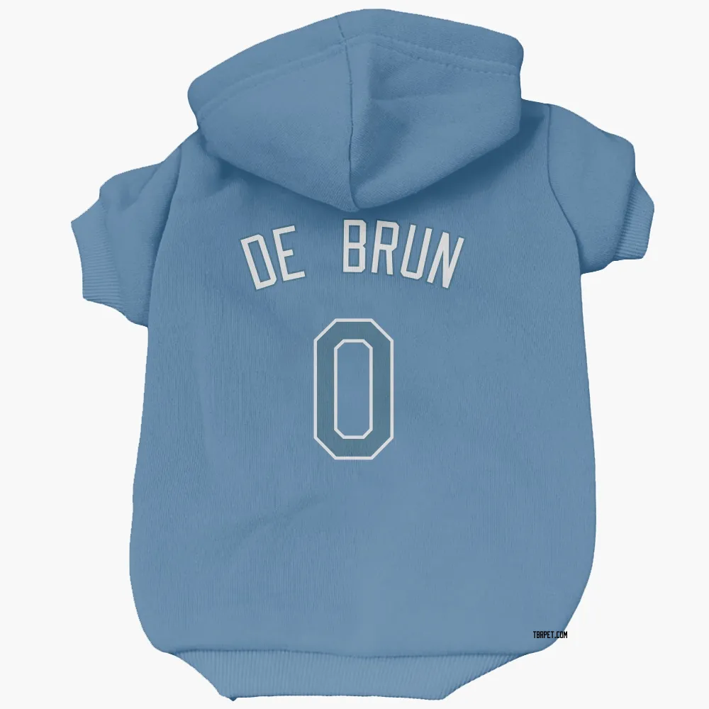 Tampa Bay Rays Slater de Brun Light Blue Pet Hoodie for Dog & Cat