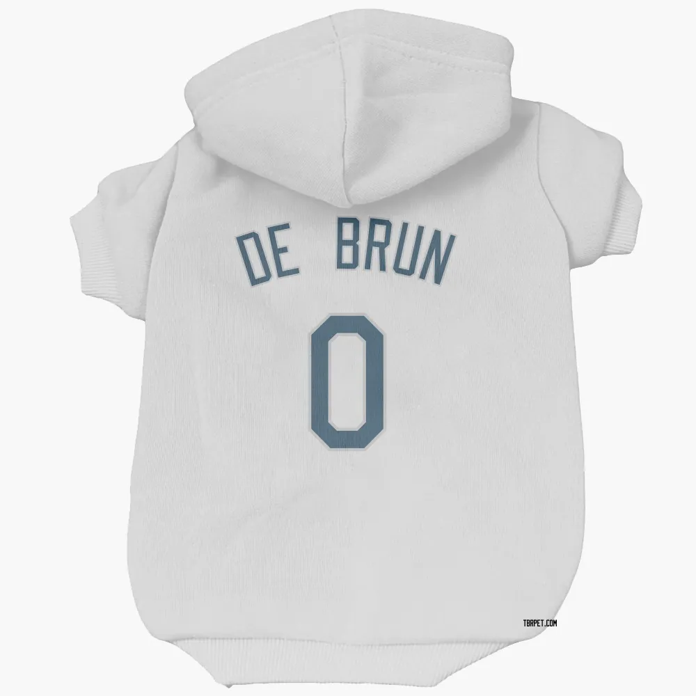 Tampa Bay Rays Slater de Brun White Pet Hoodie for Dog & Cat