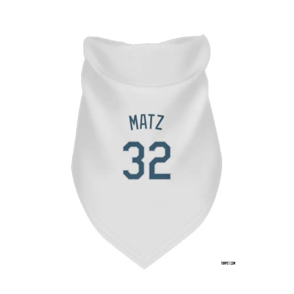 Tampa Bay Rays Steven Matz White Pet Bandana for Dog & Cat