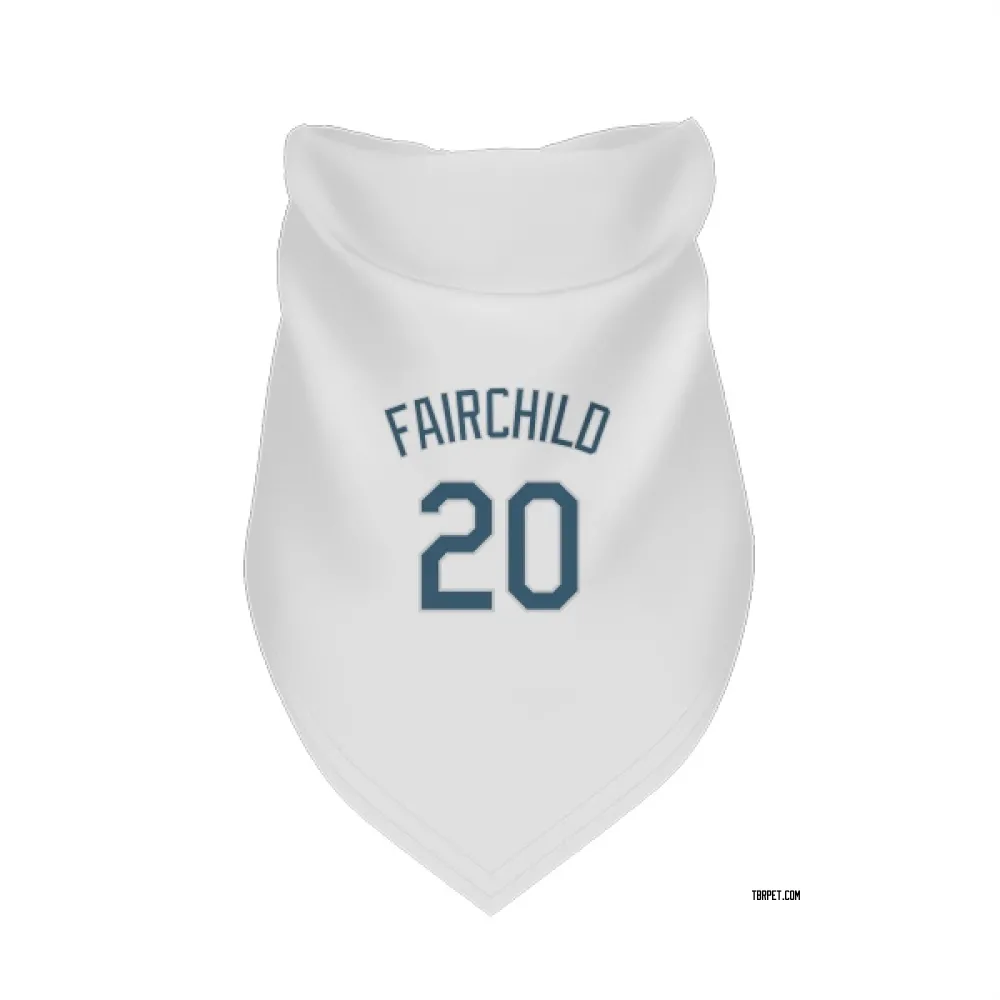 Tampa Bay Rays Stuart Fairchild White Pet Bandana for Dog & Cat