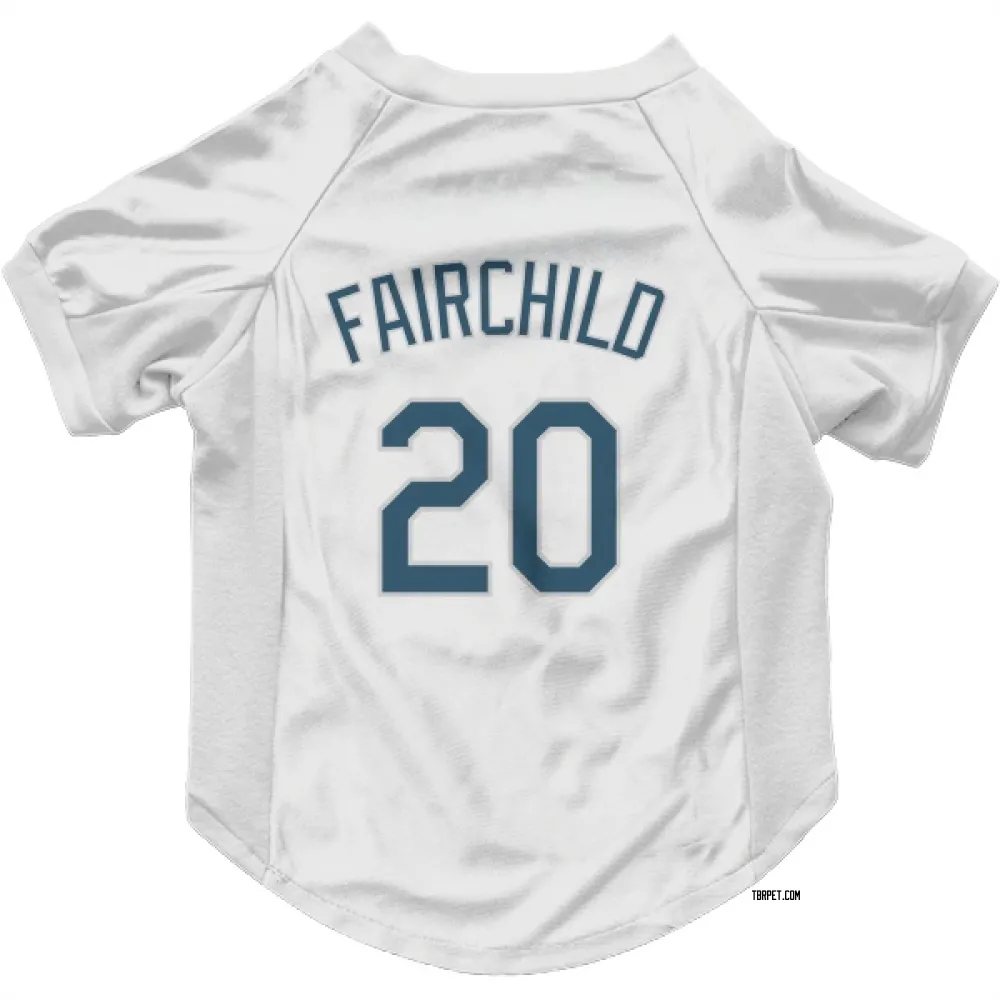 Tampa Bay Rays Stuart Fairchild White Pet Jersey for Dog & Cat