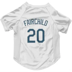 Tampa Bay Rays Stuart Fairchild White Pet Jersey for Dog & Cat